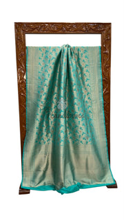 Regal Pure Katan Silk Banarasi Saree – Handwoven Tanchui Brocade With Meenakari Work - The Handlooms