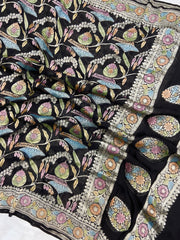 Khaddi Georgette Handloom Banarasi Dupatta - The Handlooms