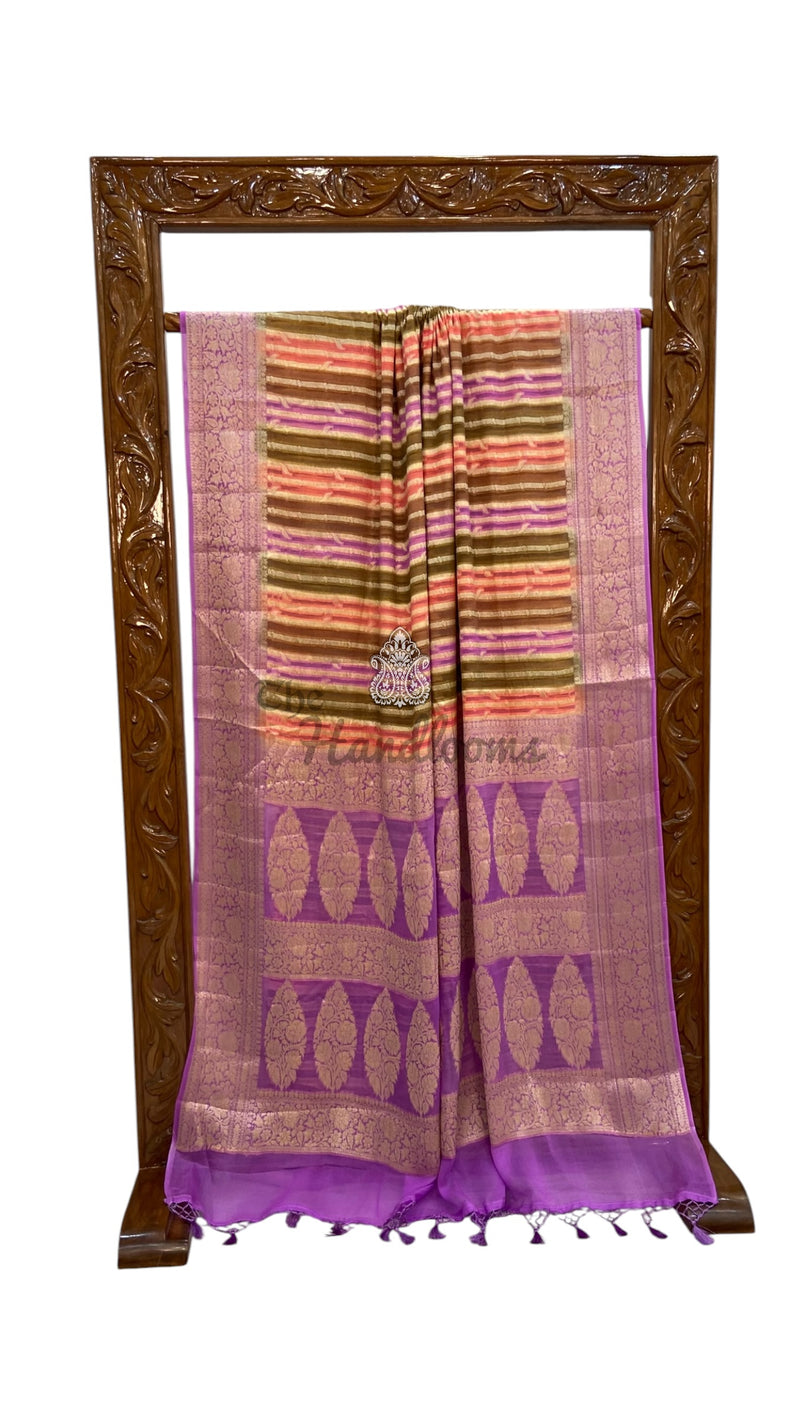 Pure Chiffon Khaddi Banarasi Saree - The Handlooms