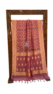 Khaddi Georgette Handloom Banarasi Saree - Gold Zari - The Handlooms