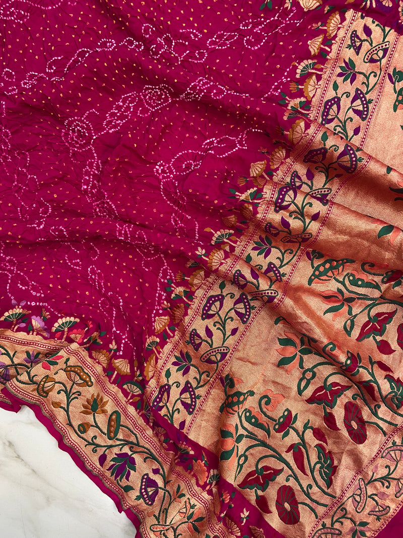 Pure Georgette Banarasi Bandhej Dupatta