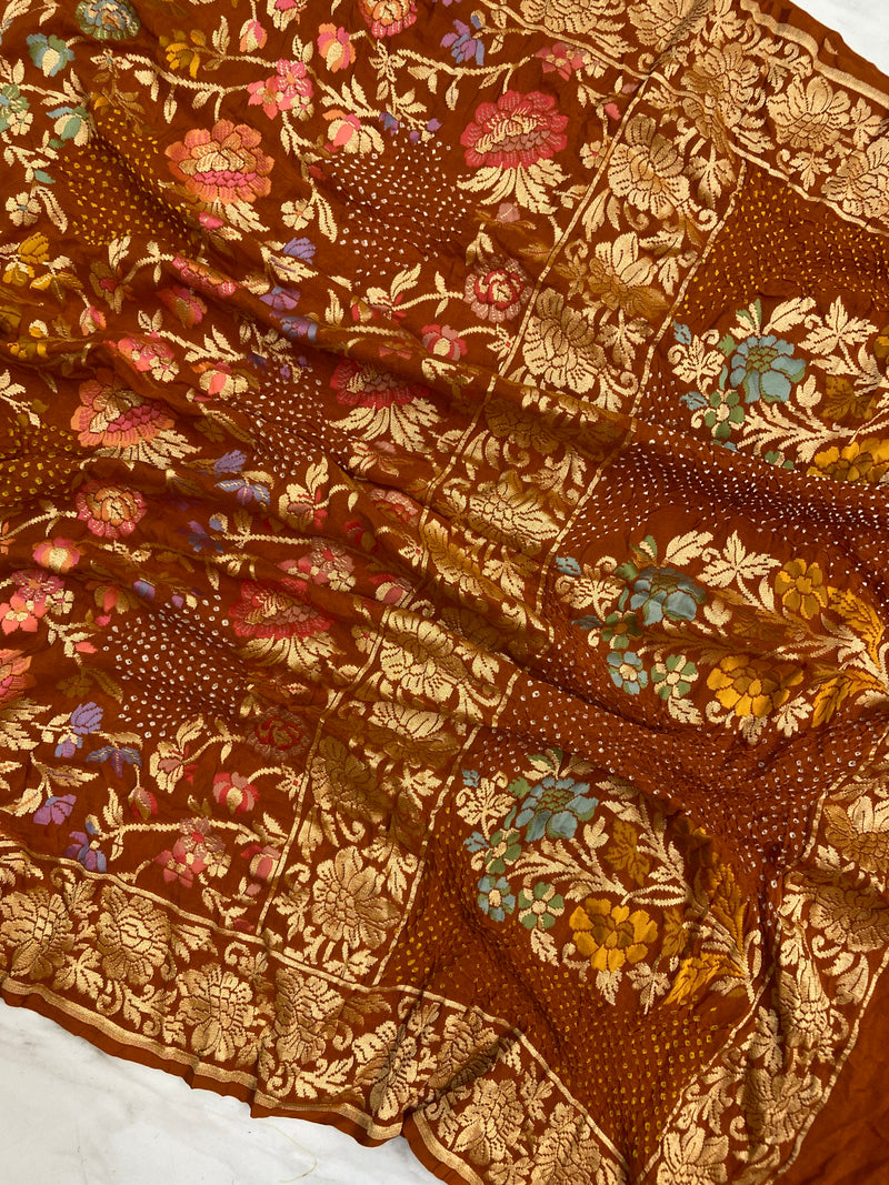 Pure Georgette Banarasi Bandhej Dupatta