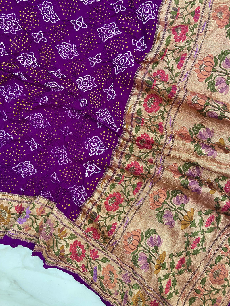 Pure Georgette Banarasi Bandhej Dupatta