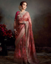 Nita Ambani Pure Katan Silk Banarasi Handloom Saree - Tanchui Brocade With Zardosi Handwork - The Handlooms