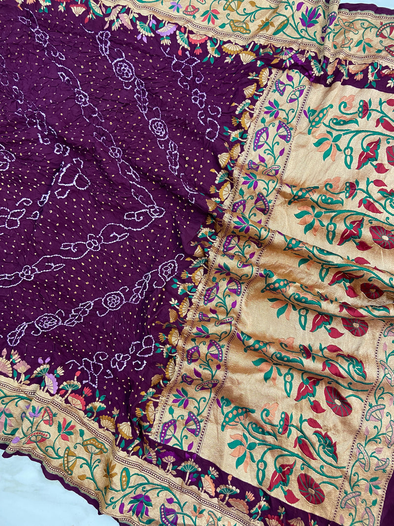 Pure Georgette Banarasi Bandhej Dupatta