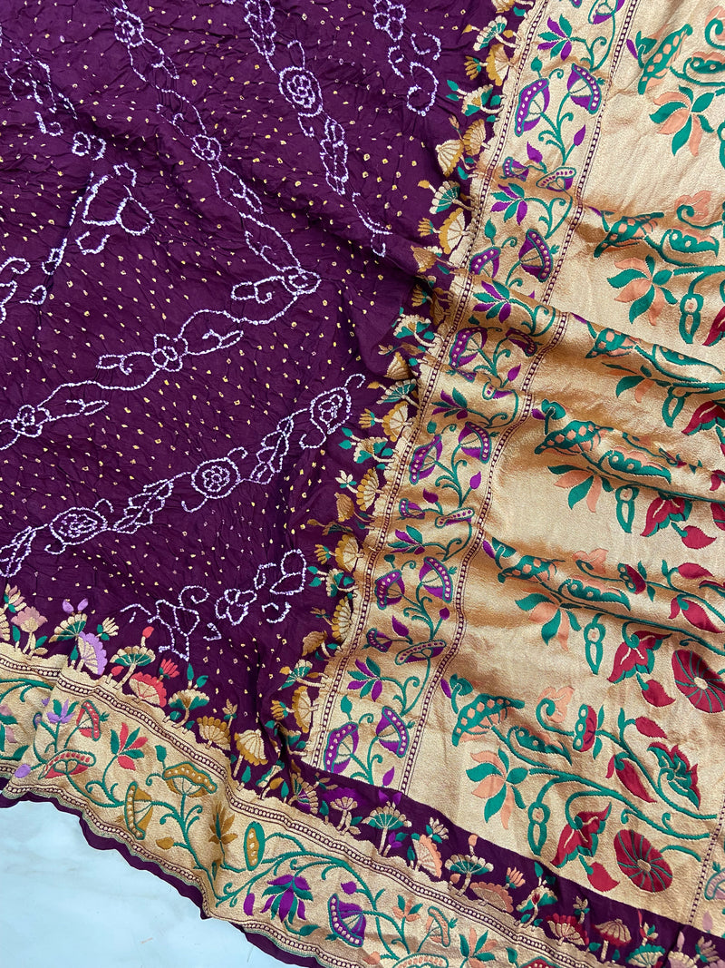 Pure Georgette Banarasi Bandhej Dupatta