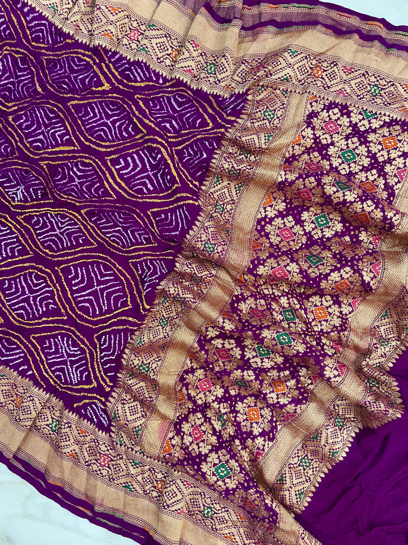 Pure Georgette Banarasi Bandhej Dupatta