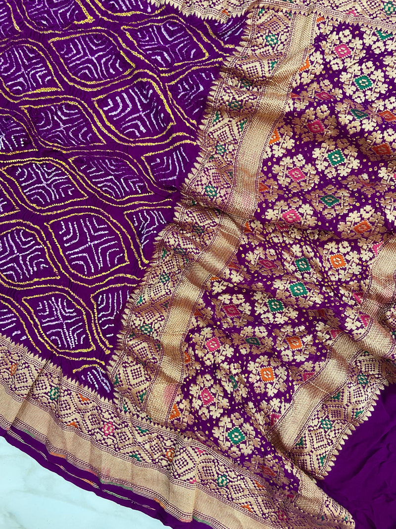 Pure Georgette Banarasi Bandhej Dupatta