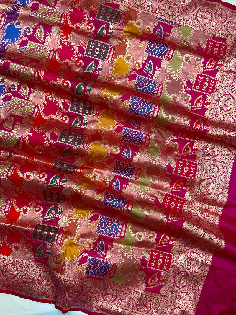 Pure Katan Silk Handloom Banarasi Dupatta - Rangkart