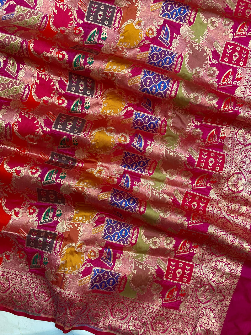 Pure Katan Silk Handloom Banarasi Dupatta - Rangkart