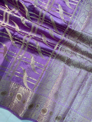 Pure Dupion Silk Banarasi Saree - Gold Zari - The Handlooms