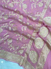 Pure Khaddi Georgette Handloom Dupatta - The Handlooms