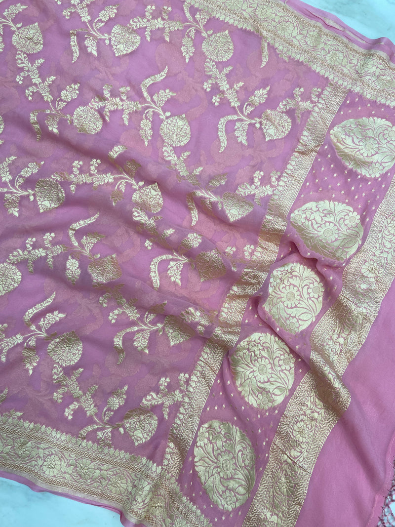 Pure Khaddi Georgette Handloom Dupatta - The Handlooms
