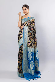 Khaddi Georgette Banarasi Saree - water zari - The Handlooms