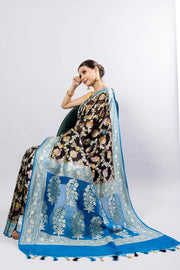 Khaddi Georgette Banarasi Saree - water zari - The Handlooms