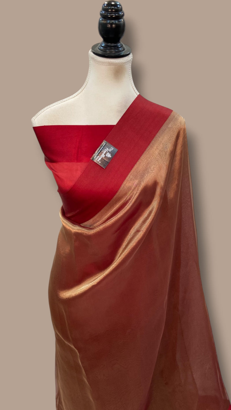 Pure Kora Tissue Handloom Banarasi Saree