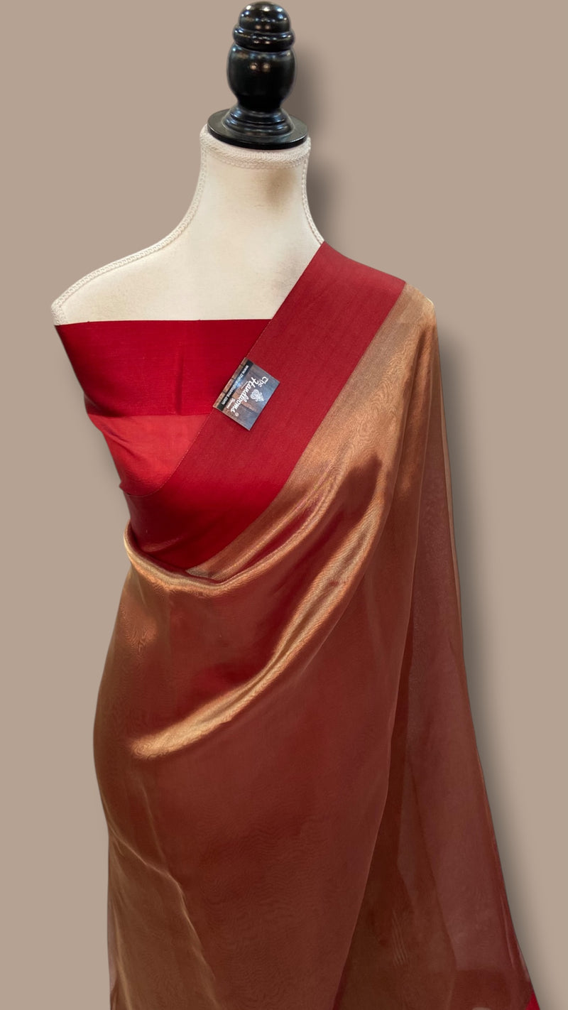 Pure Kora Tissue Handloom Banarasi Saree