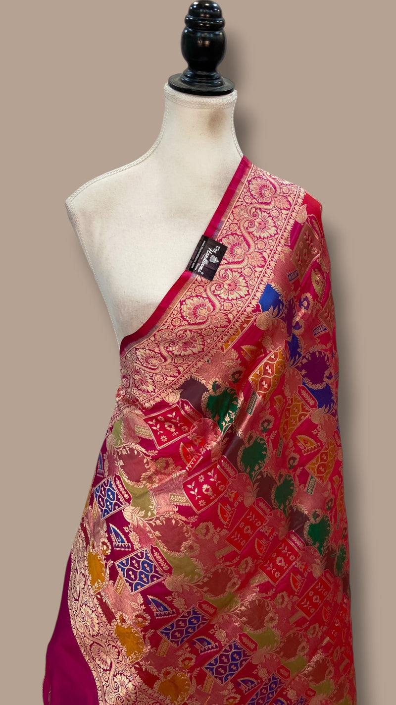 Pure Katan Silk Handloom Banarasi Dupatta - Rangkart