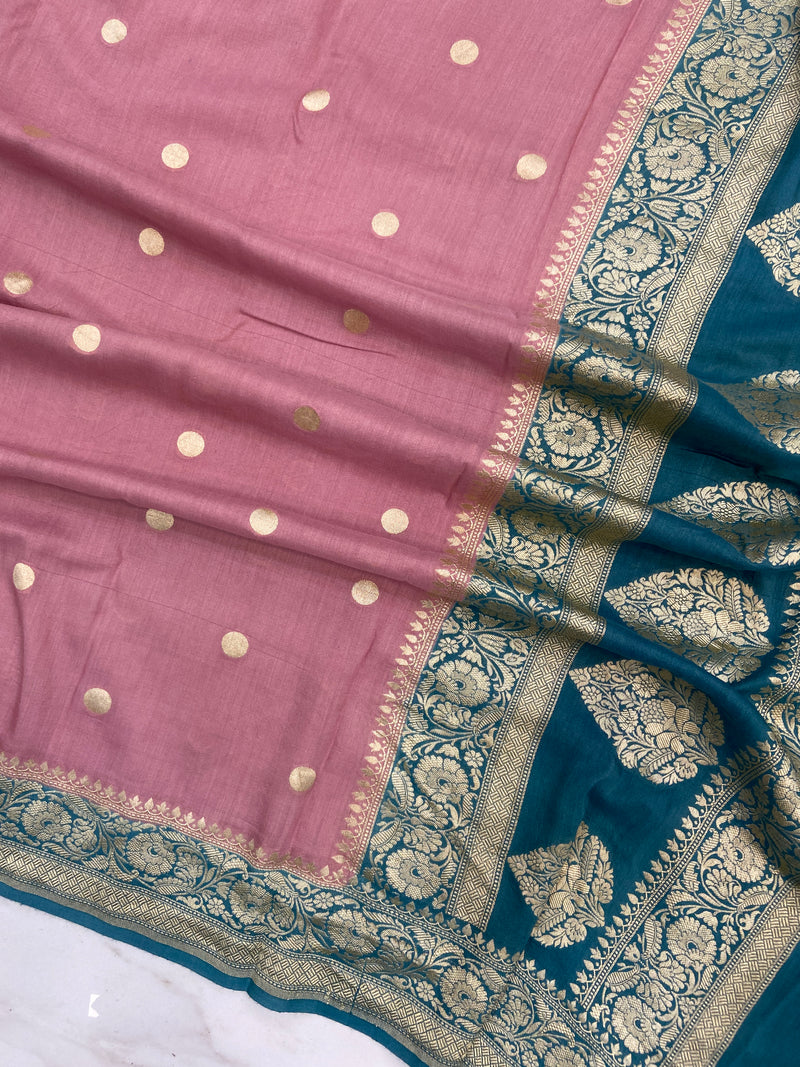 Pure Moonga Georgette Handloom Banarasi Dupatta - The Handlooms