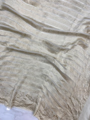 Pure Khaddi Georgette Dupatta - Water Zari - The Handlooms