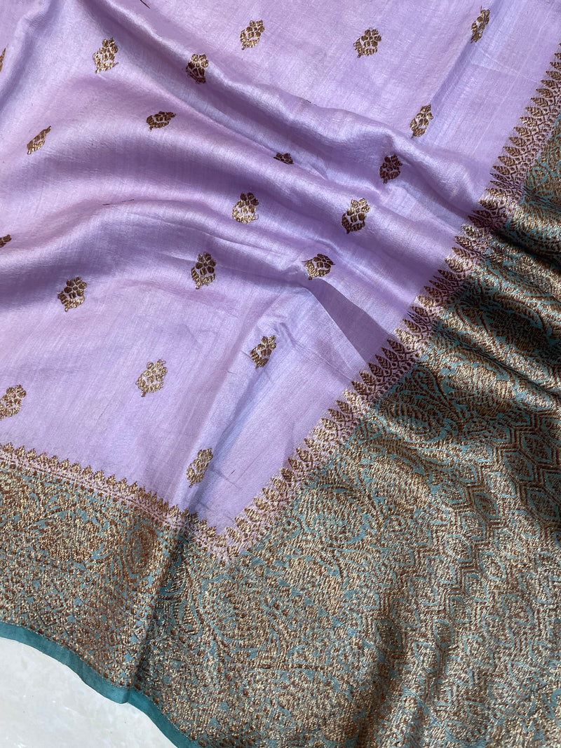 Pure Tussar Silk Handloom Banarasi Saree - The Handlooms