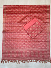 Pure Tussar Silk Banarasi Dress material - The Handlooms