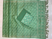 Pure Tussar Silk Banarasi Dress material - The Handlooms