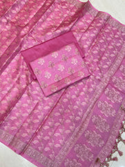 Pure Tussar Silk Banarasi Dress material - The Handlooms