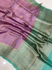 Pure Tussar Silk Handloom Banarasi Saree - The Handlooms