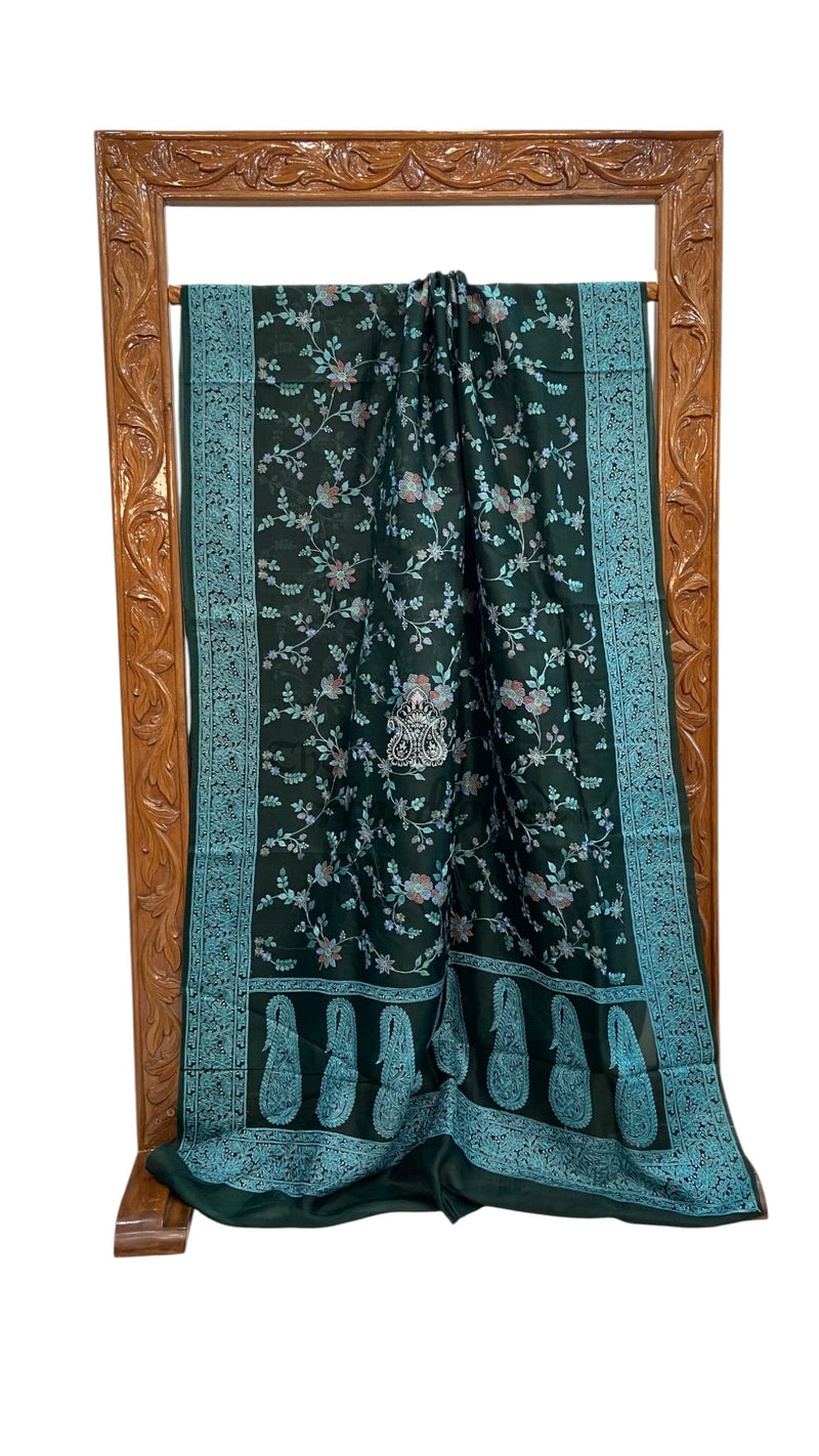 Pure Organza Chikankari Handloom Banarasi Saree - The Handlooms