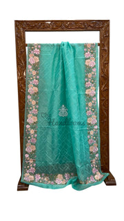 Pure Organza Chikankari Handloom Banarasi Saree - The Handlooms
