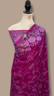 Pure Organza Chikankari Handloom Banarasi Saree - The Handlooms
