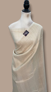 Tussar Georgette Handloom Banarasi Saree-Plain - The Handlooms