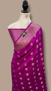 Pure Dupion Silk Banarasi Saree - The Handlooms