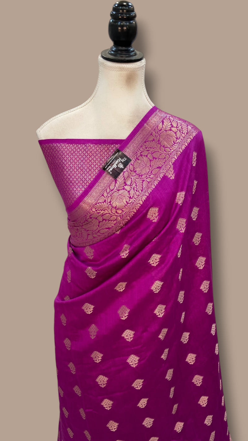 Pure Dupion Silk Banarasi Saree - The Handlooms