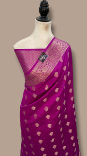 Pure Dupion Silk Banarasi Saree - The Handlooms