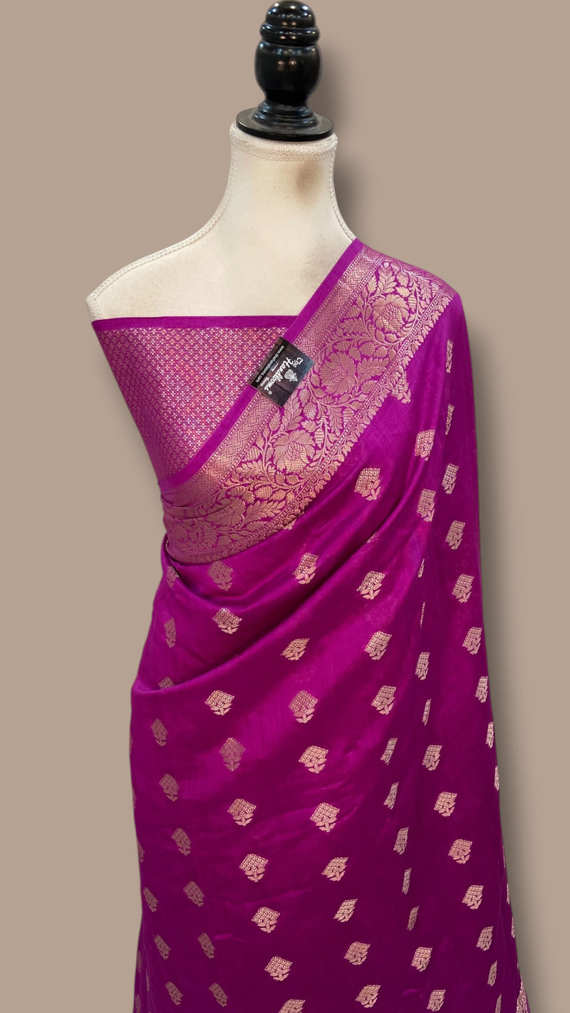 Pure Dupion Silk Banarasi Saree - The Handlooms