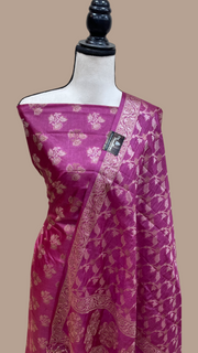 Pure Tussar Silk Banarasi Dress material - The Handlooms