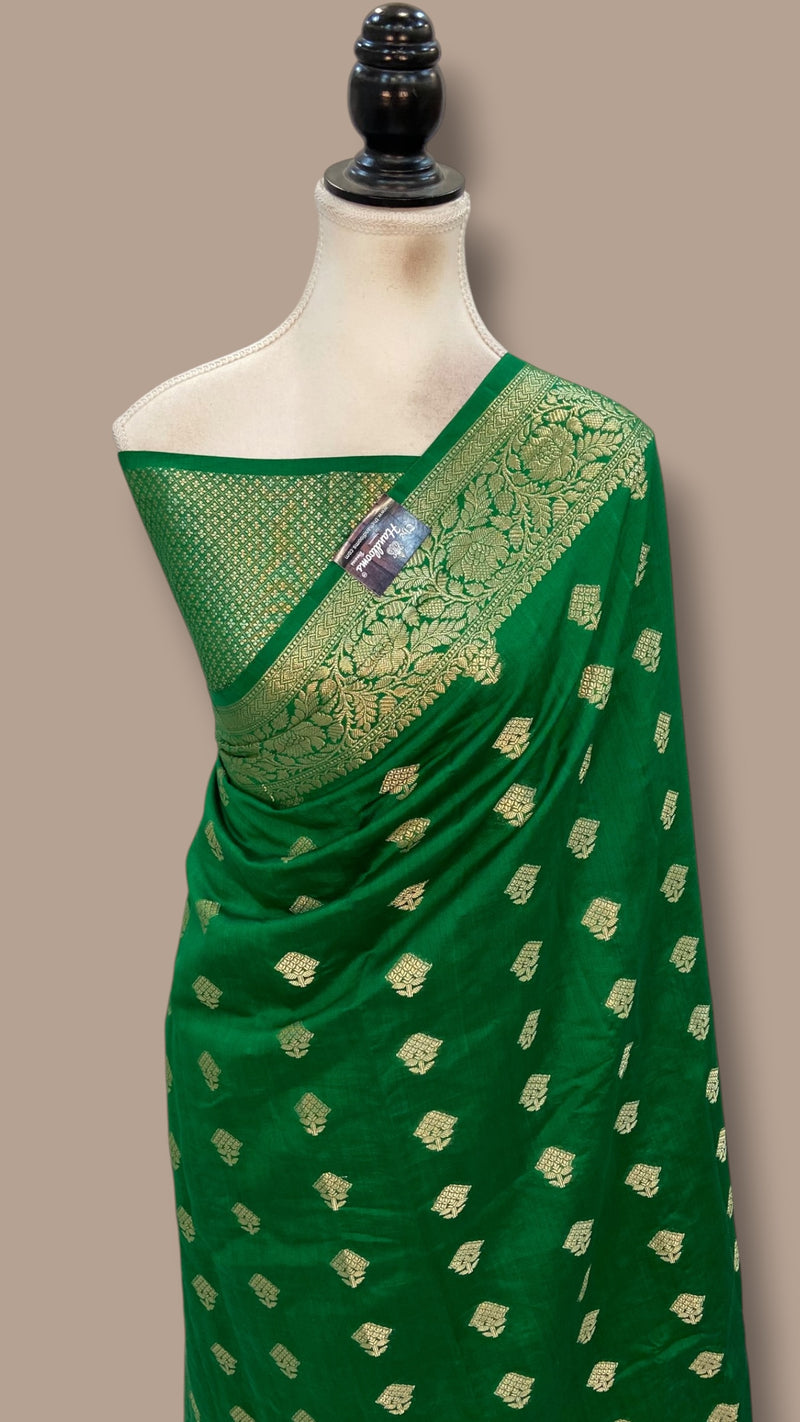 Pure Dupion Silk Banarasi Saree - The Handlooms