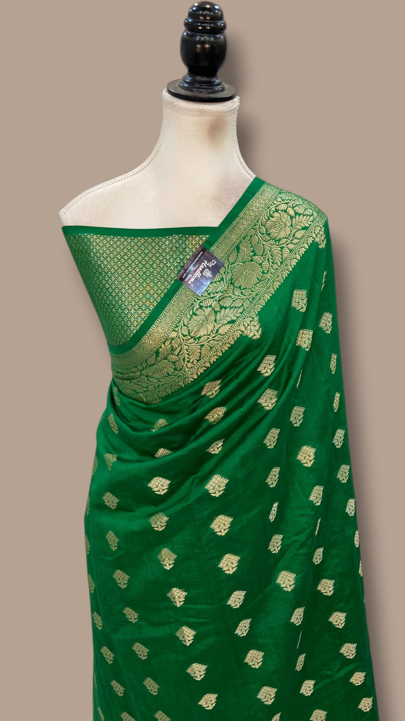 Pure Dupion Silk Banarasi Saree - The Handlooms