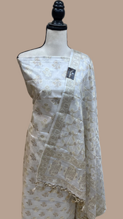 Pure Tussar Silk Banarasi Dress material - The Handlooms
