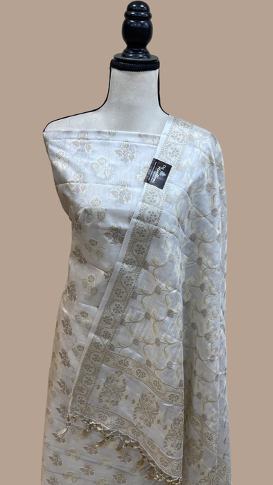 Pure Tussar Silk Banarasi Dress material