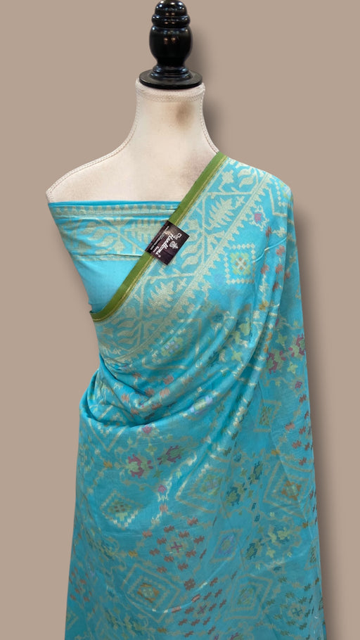 Pure Cotton Jamdani Handloom Banarasi Saree - The Handlooms