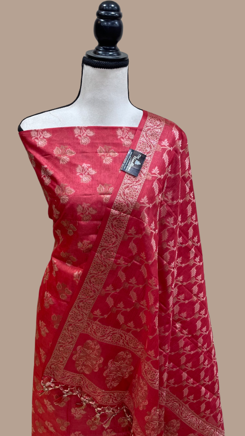 tussar silk dress material wholesale Unstitched Silk Mark Certified Tussar Silk Dress Materials