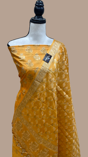 Pure Tussar Silk Banarasi Dress material - The Handlooms