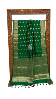 Pure Dupion Silk Banarasi Saree - The Handlooms