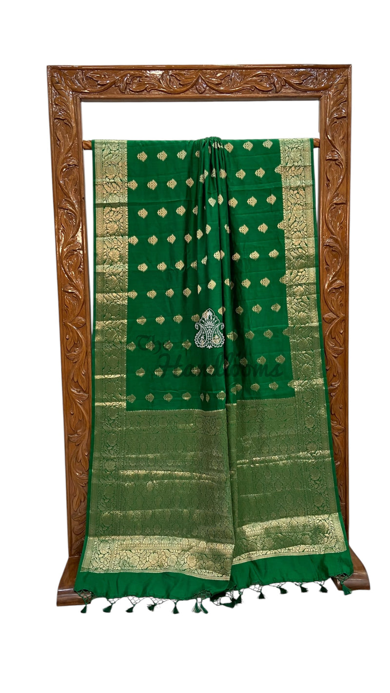 Pure Dupion Silk Banarasi Saree - The Handlooms
