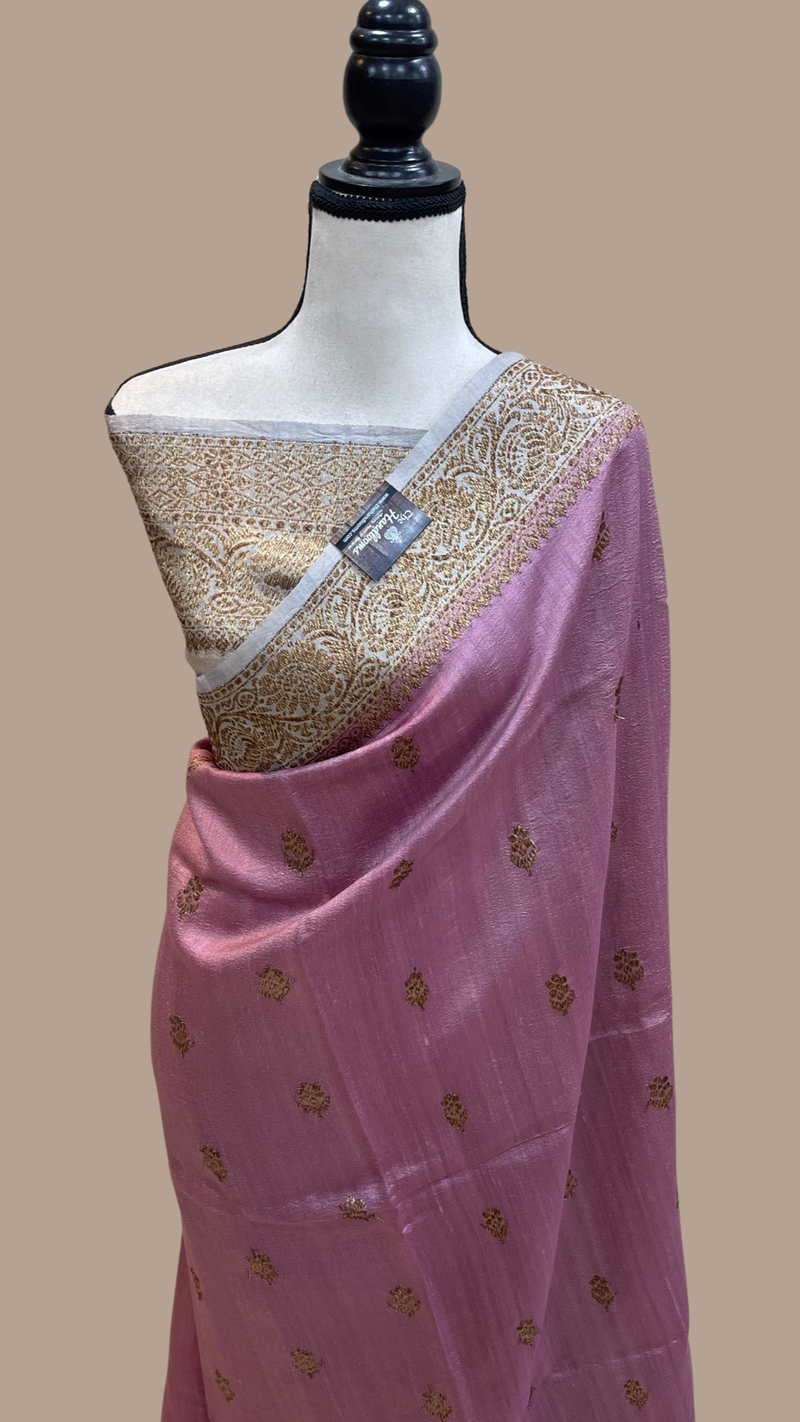 Pure Tussar Silk Handloom Banarasi Saree - The Handlooms