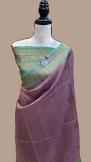 Pure Tussar Silk Handloom Banarasi Saree - The Handlooms