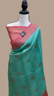 Pure Tussar Silk Handloom Banarasi Saree - The Handlooms